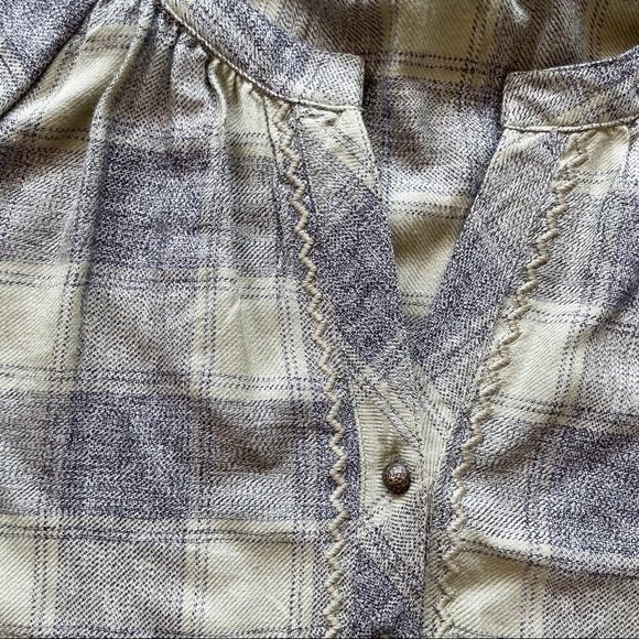 Caffe Marrakesh Jasper Plaid Popover Blouse - Picture 8 of 12